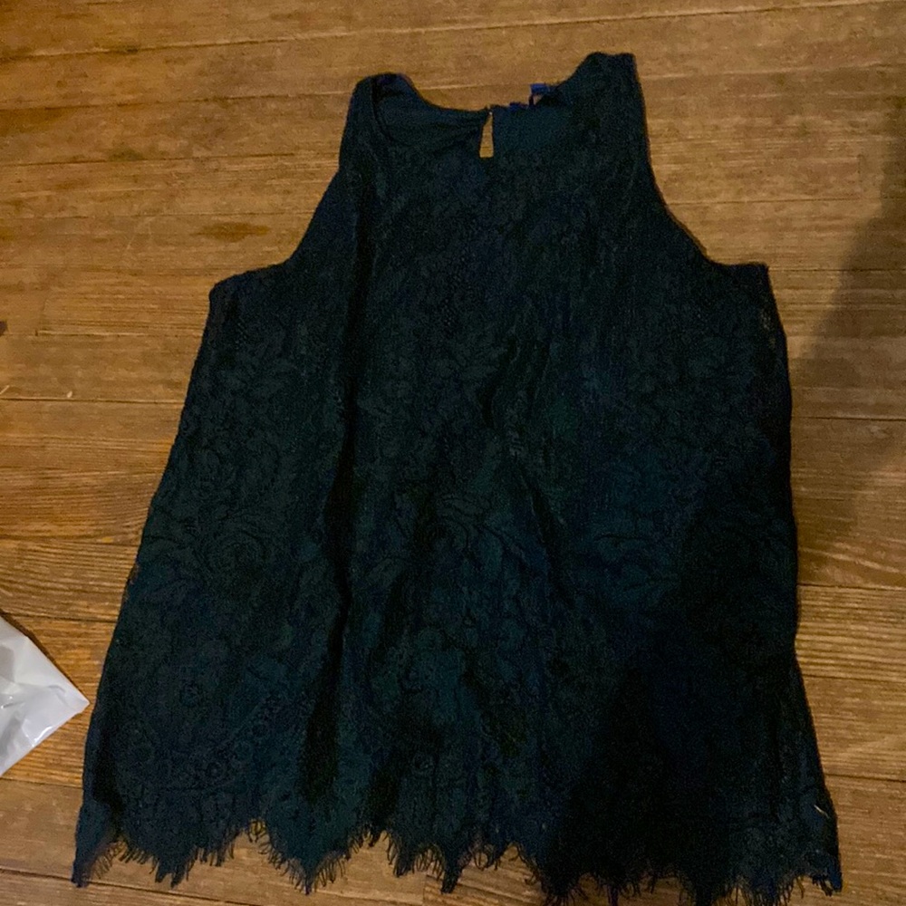 Emerald Green Tanktop Blouse Lace